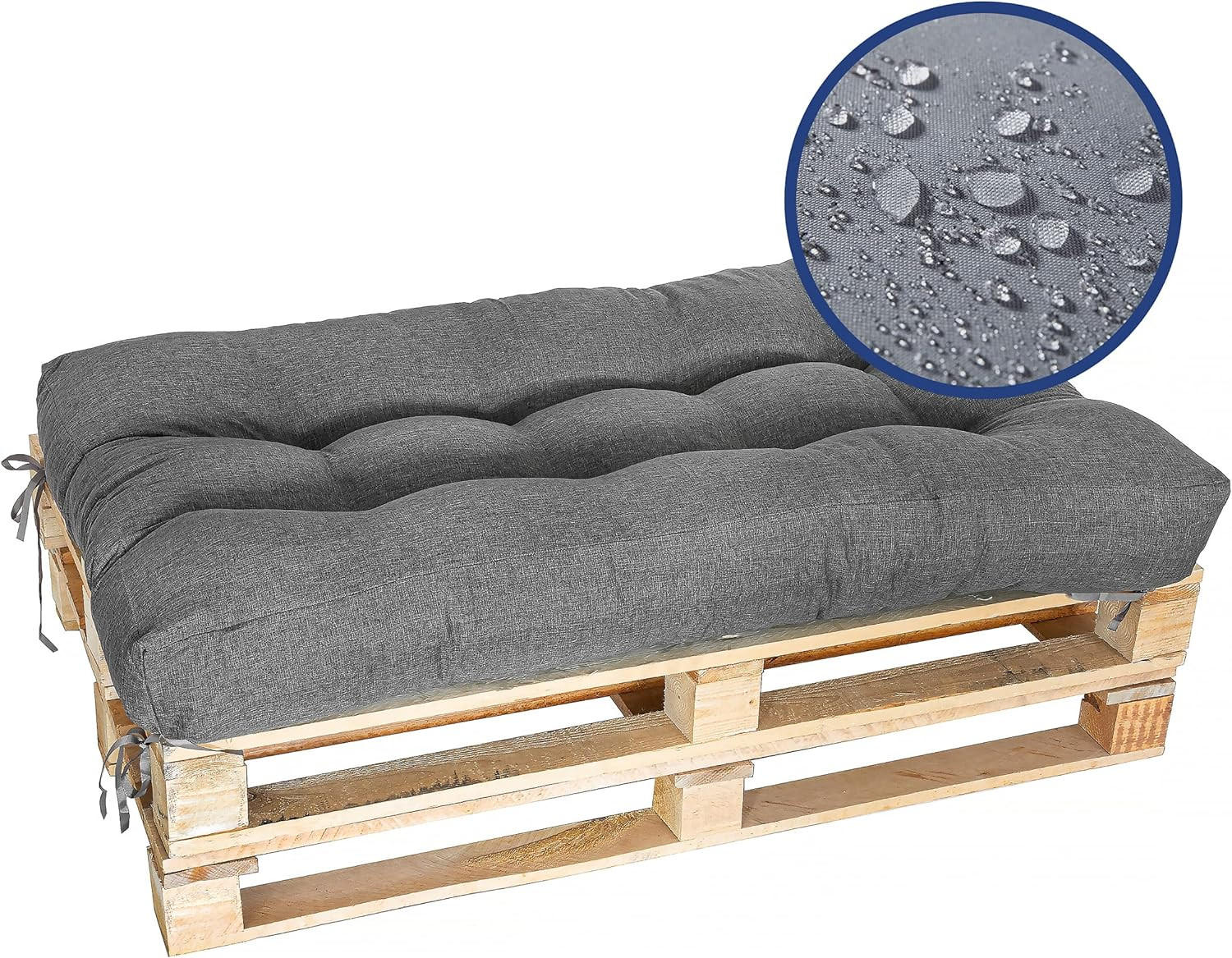 PALETTENKISSEN M - Grau, Textil (40/10/120cm) - KomfortKissen