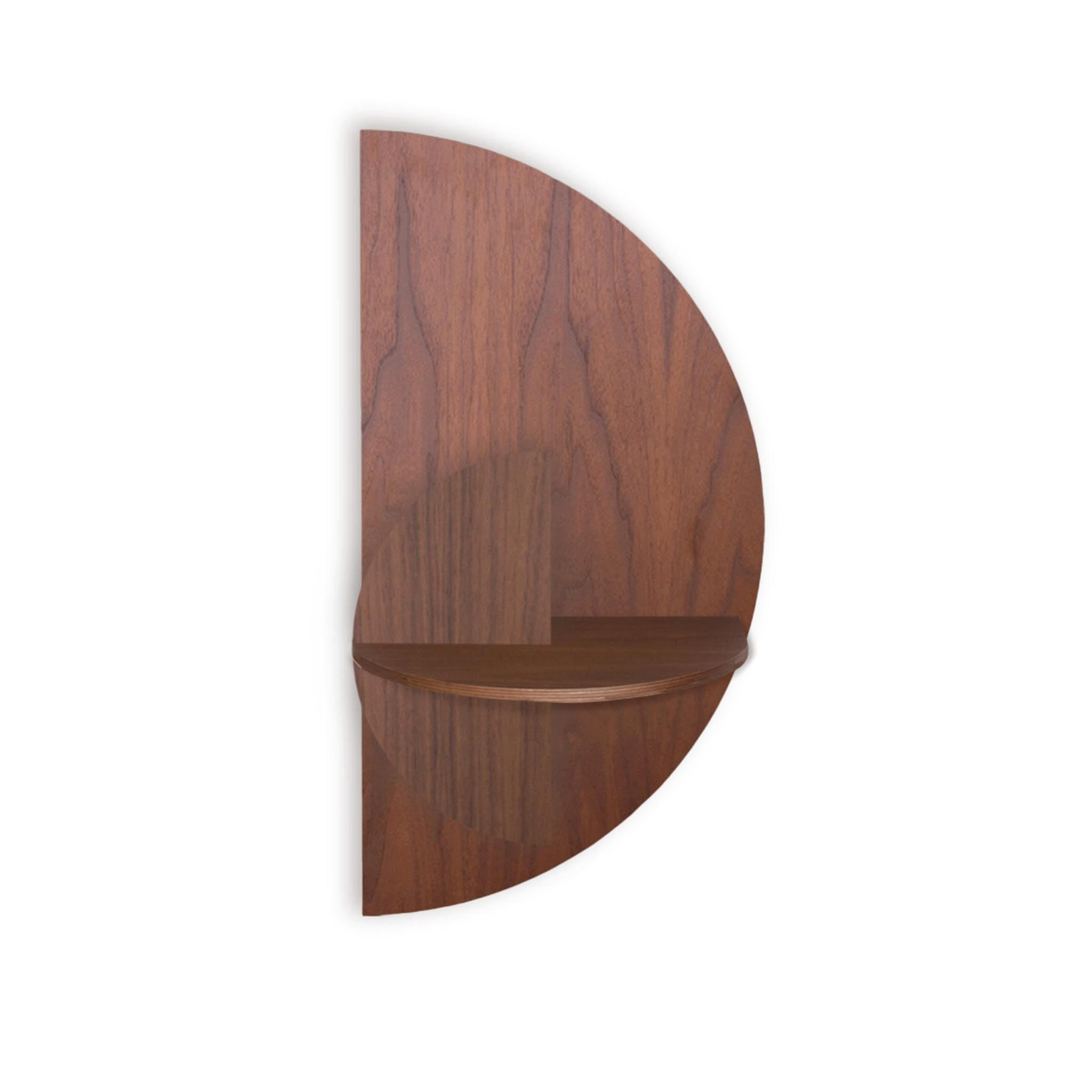 SCHLANKER ALBA-NACHTTISCH mit verstecktem Aufbewahrungshalbkreis - Walnussfarben/Braun, Holz (35/72/28.5cm) - Woodendot