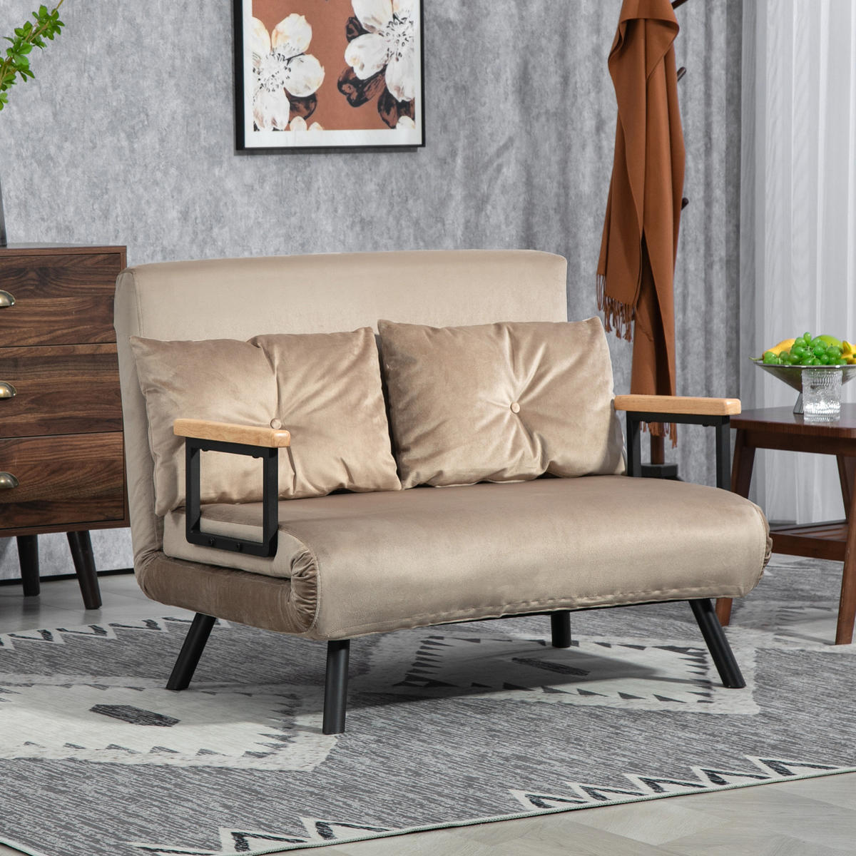 SCHLAFSESSEL mit Schlaffunktion 102 x 73 x 81 cm Braun - Braun, Holzwerkstoff (102/81/73cm) - Meubliv