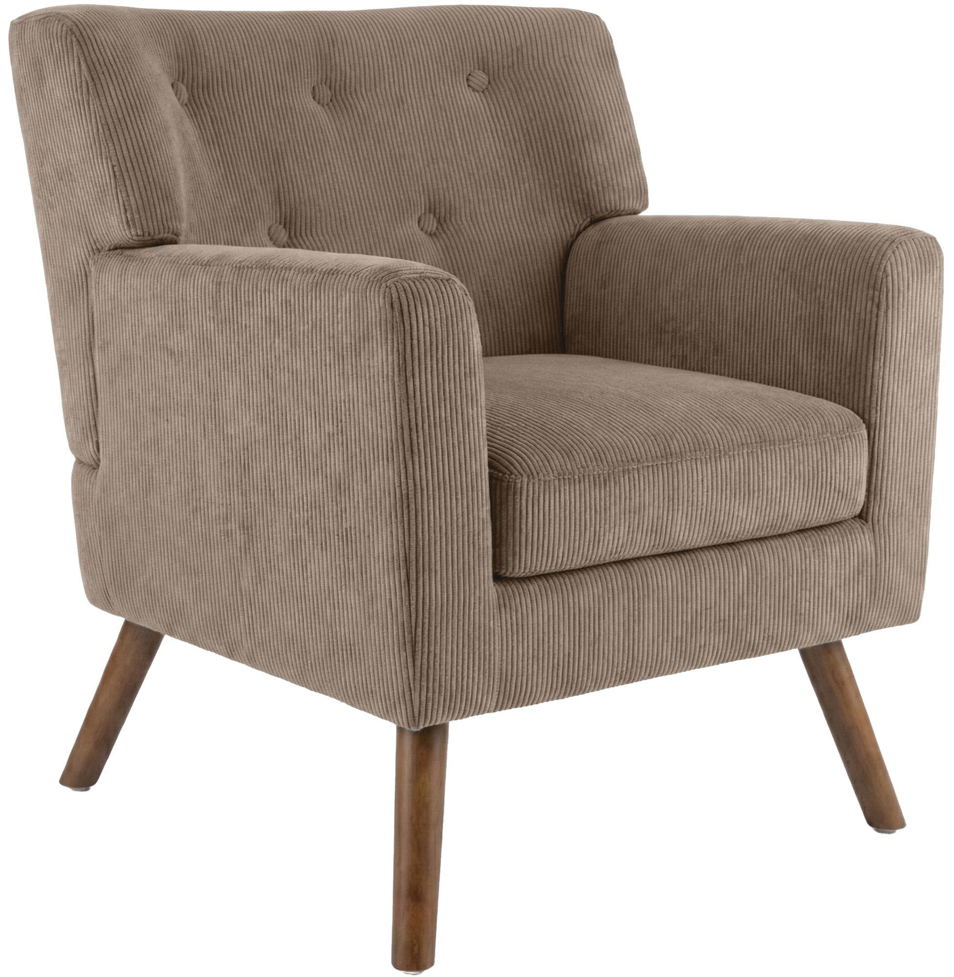 SESSEL Cord Taupe - Taupe/Braun, Textil (72/80/74cm) - CLP