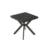 BEISTELLTISCH 45/45/47 cm dunkelbraun aus Aluminium wetterfest - Dunkelbraun, Metall (45/45/47cm) - OKWISH
