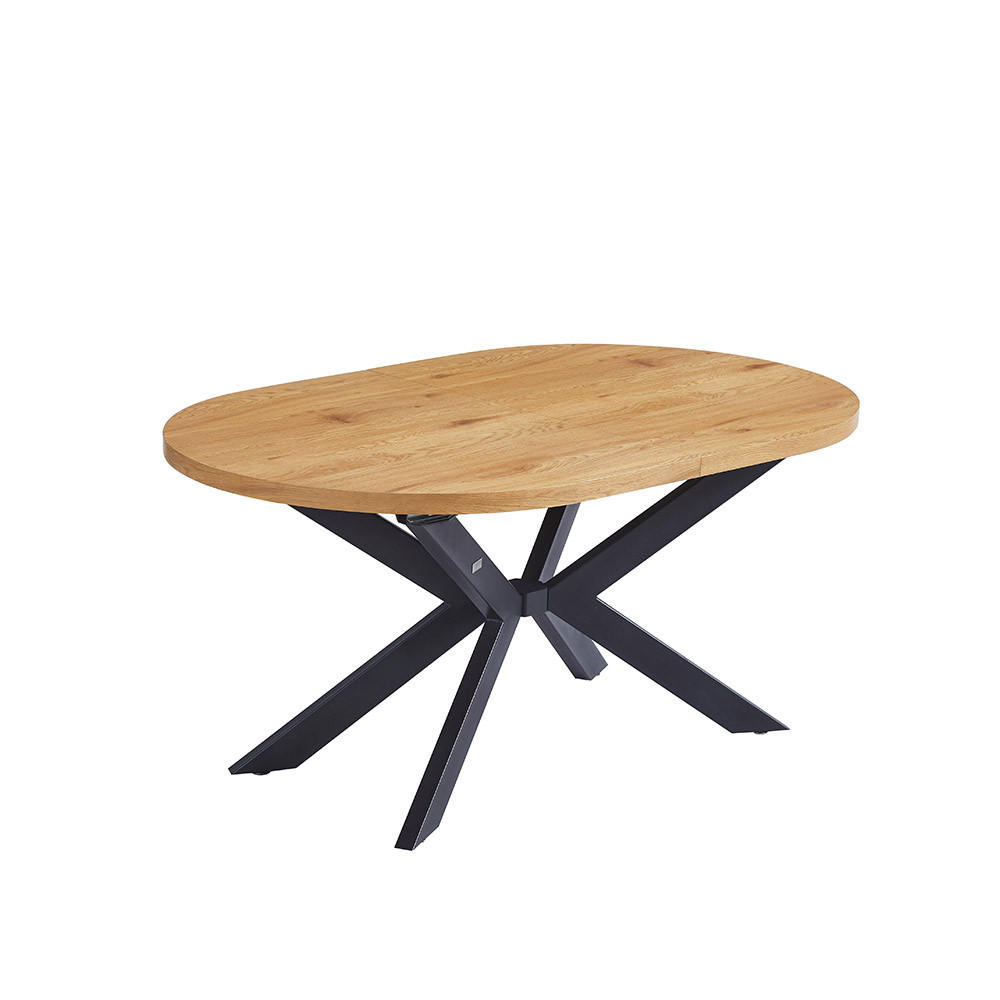 ESSTISCH OVAL AVENTI - Light Oak, 200 x 100 cm - Hellbraun, Holz (160/100/4cm) - Home Deluxe