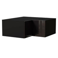 ECK-AUFSATZSCHRANK Essen W14/90/36 Schwarz Hochglanz / Schwarz Matt 90 / 90 / 36cm - Schwarz Hochglanz/Schwarz, Holz/Holzwerkstoff (90/36/90cm) - Feldmann-Wohnen