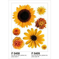 WANDTATTOO Blumen 85 x 65 cm - Gelb, Papier (85/65/65cm) - Sanders & Sanders