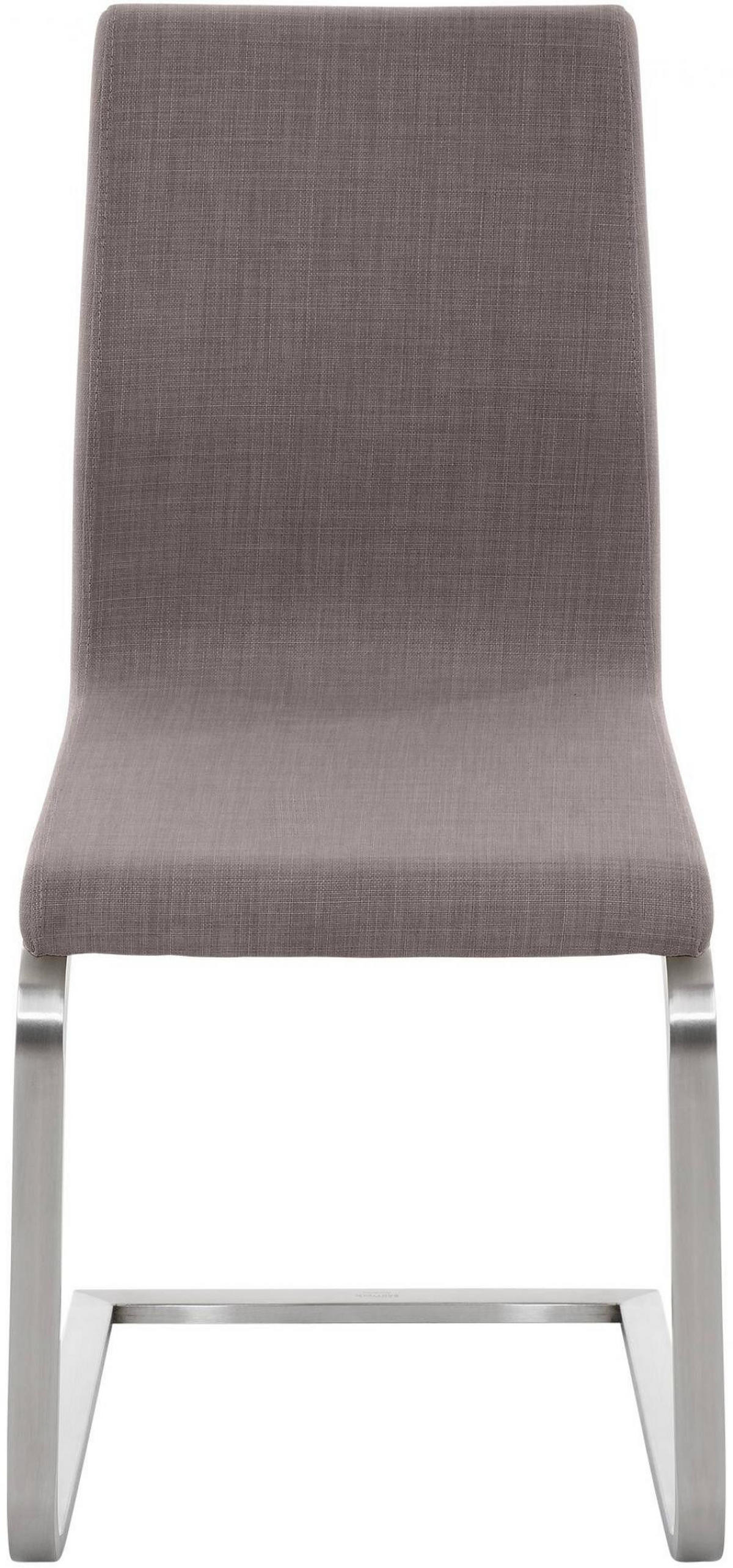 SCHWINGSTUHL Stoff Grau - Edelstahlfarben/Grau, Textil/Metall (40/90/50cm) - CLP