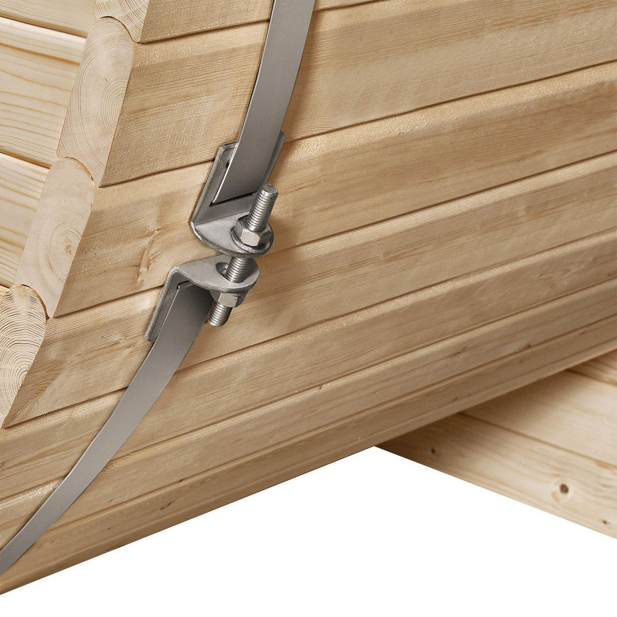 FASSSAUNA Spitzbergen 180 cm mit 6 kW Saunaofen (4 Personen) - Naturfarben, Holz (191/193/180cm) - Artsauna