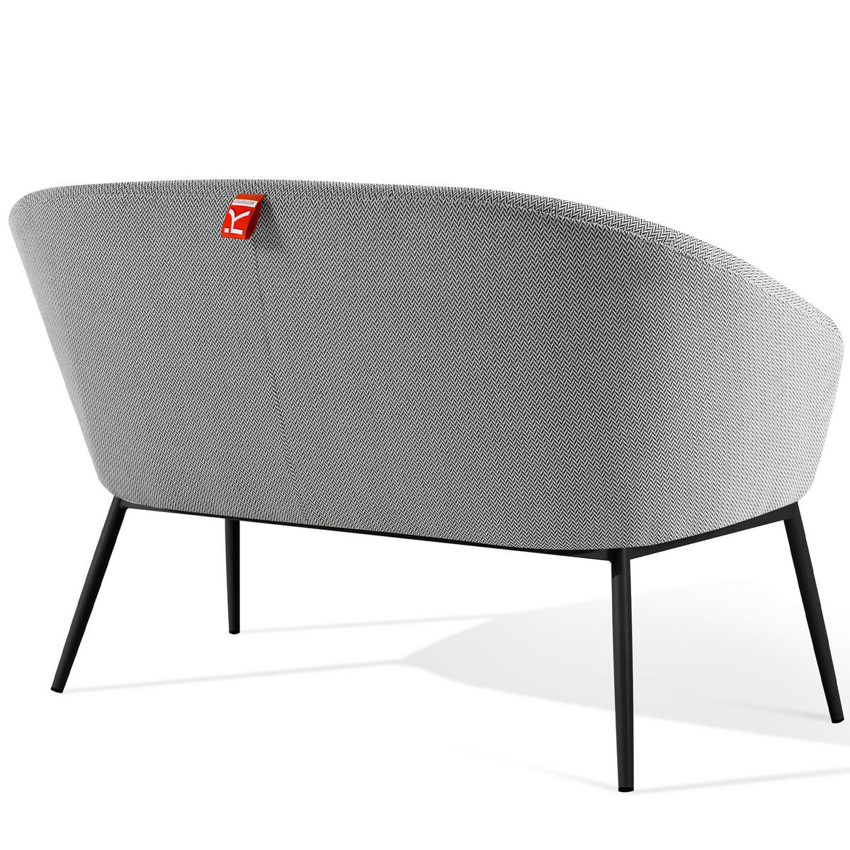 GARTENSOFA SOLIS - Weiß, Textil/Metall (118/76/66cm) - KONSIMO®
