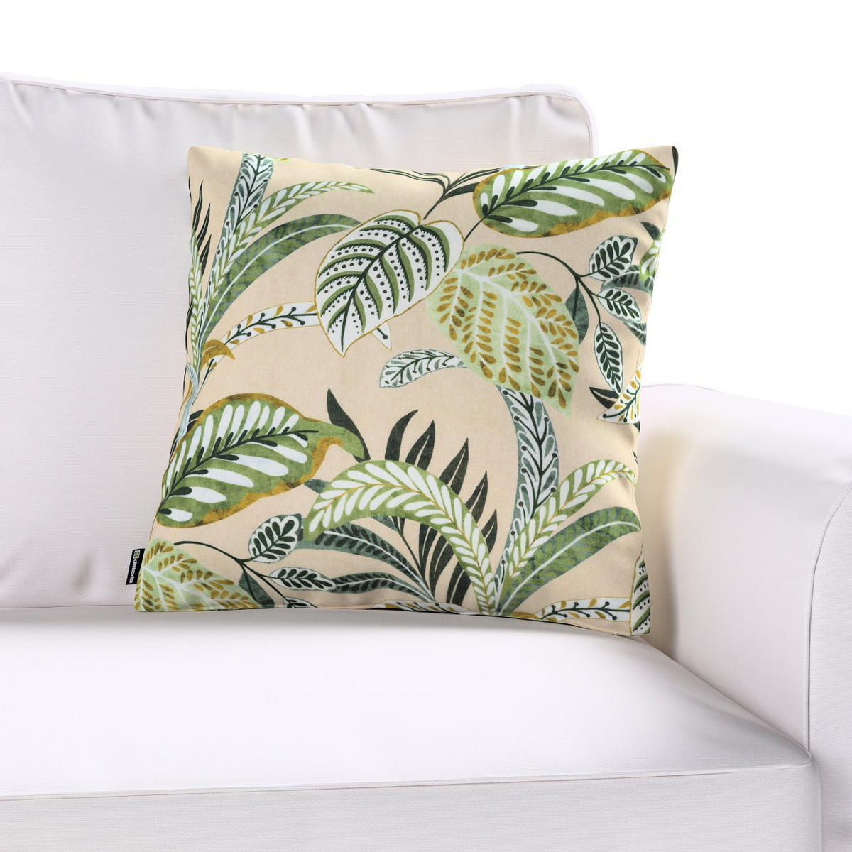 KISSENHÜLLE Tropical Island grün und beige, 43x43cm - Grün, Textil (43/43cm) - Dekoria