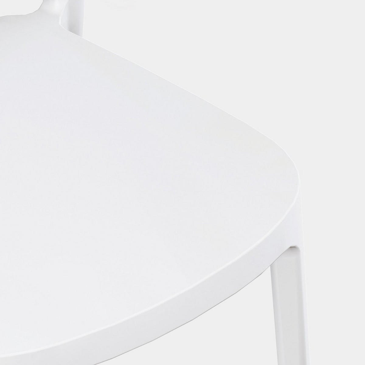 STUHL FÜR DRAUSSEN Edda Weiß 47 cm x 78 cm - Weiß, Kunststoff (47/78/51cm) - Klast Home
