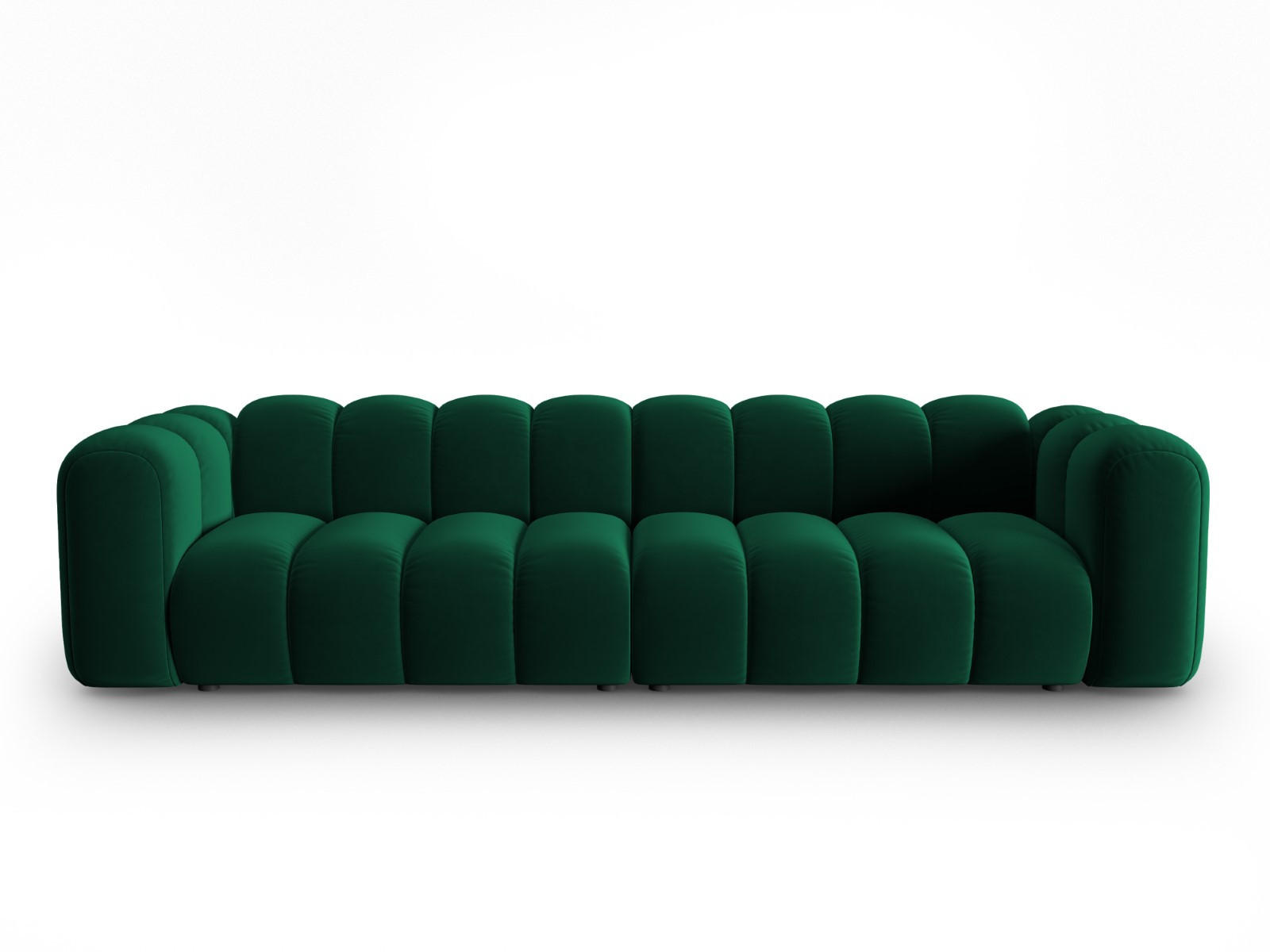 SOFA modular Lupine aus Samt flaschengrün 4 Sitzplätze - Dunkelgrün, Textil (95/70/290cm) - Micadoni