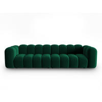 SOFA modular Lupine aus Samt flaschengrün 4 Sitzplätze - Dunkelgrün, Textil (95/70/290cm) - Micadoni