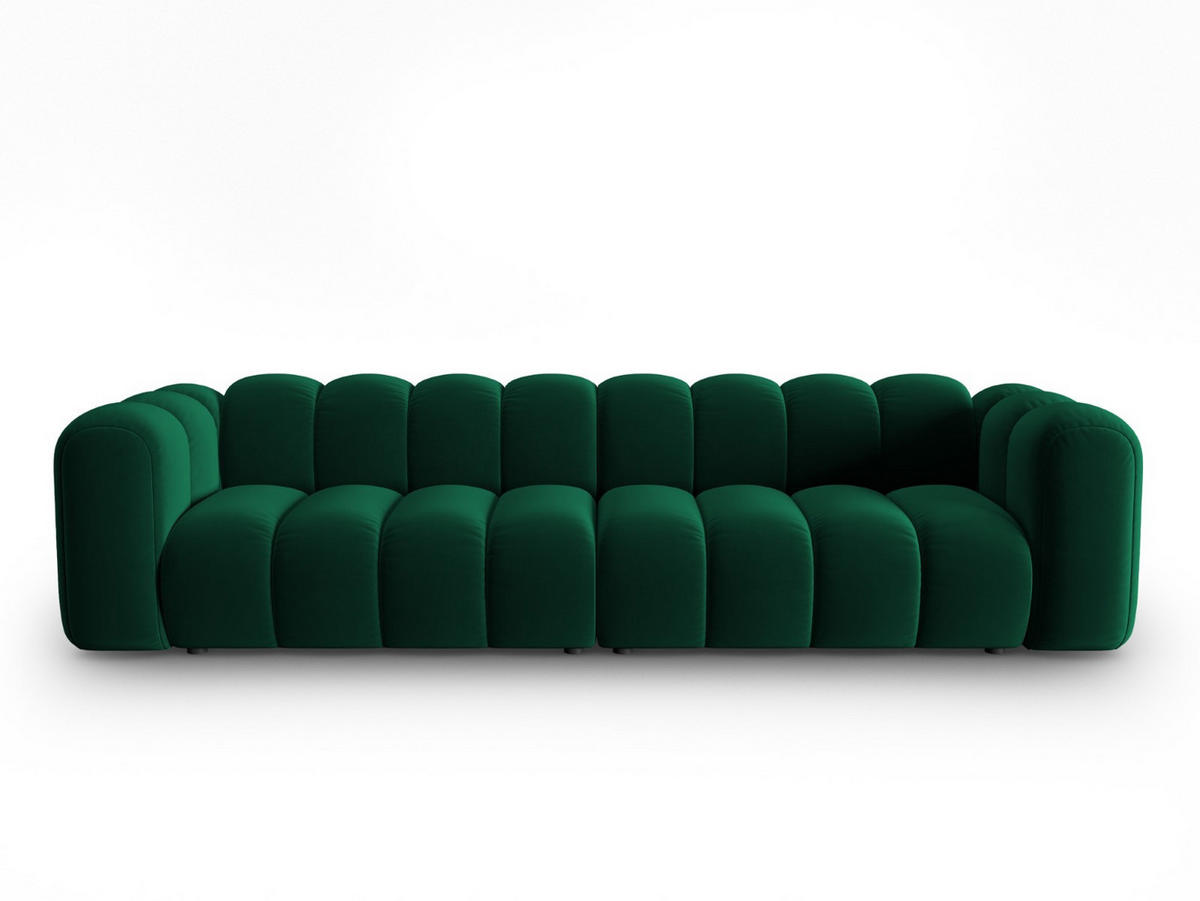 SOFA modular Lupine aus Samt flaschengrün 4 Sitzplätze - Dunkelgrün, Textil (95/70/290cm) - Micadoni