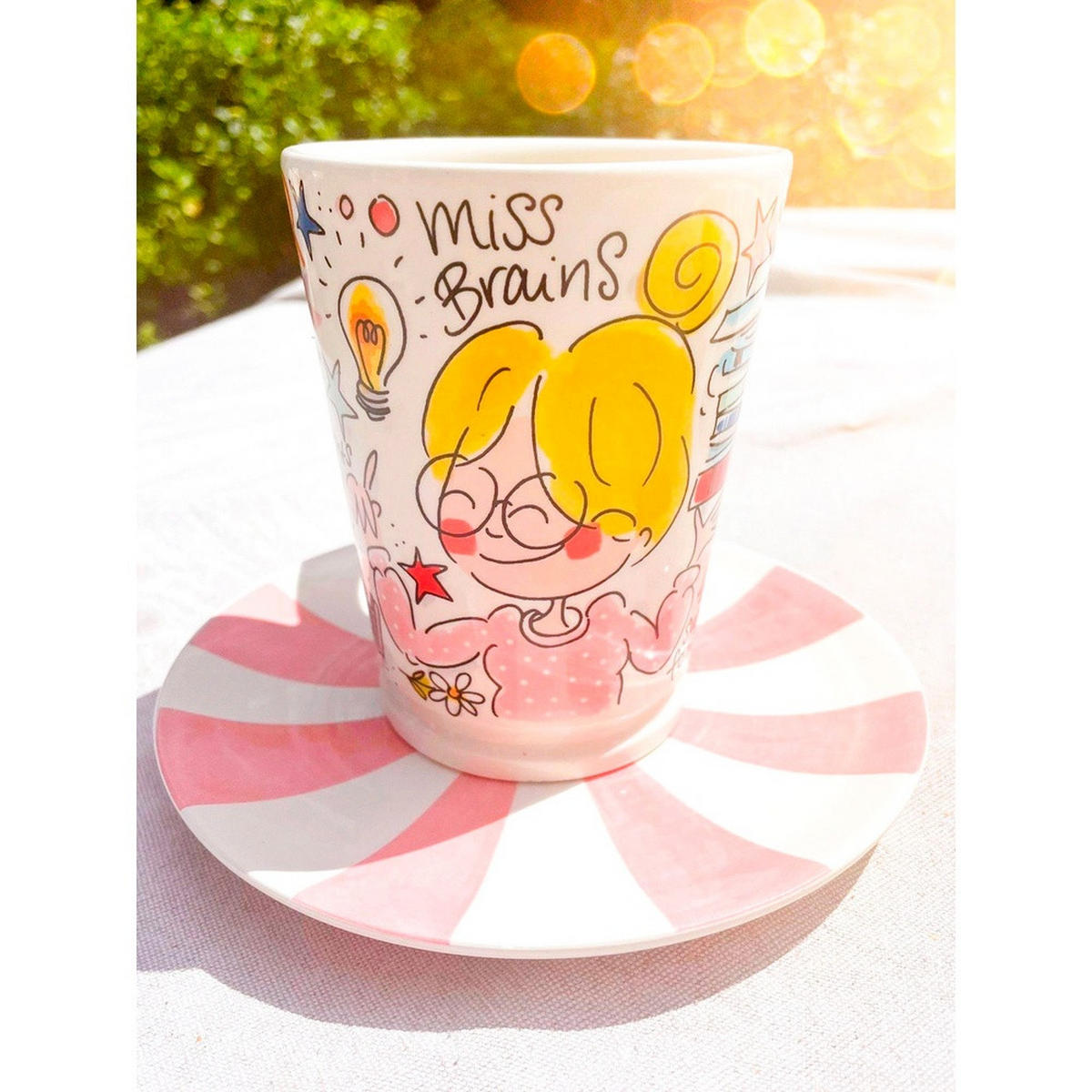 XL-BECHER Miss Brains in Bunt - 500 ml - Multicolor, Keramik (0.5L) - Blond Amsterdam