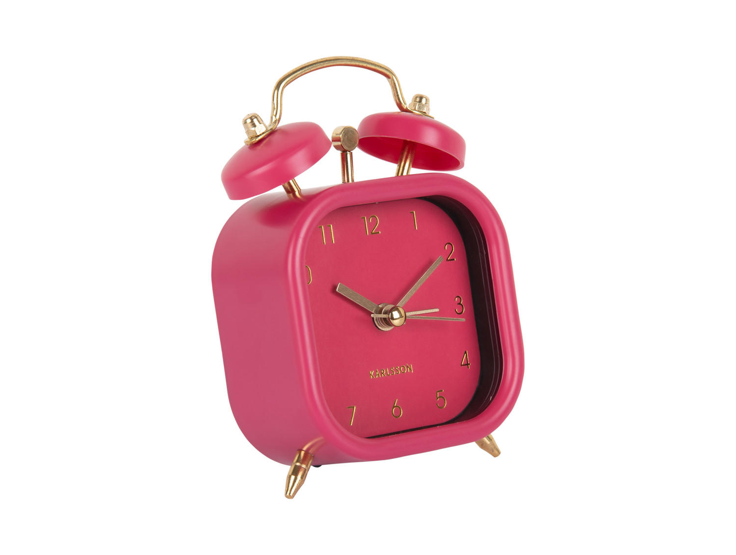 WECKER Metallic Glam 7.5/7.5/11.4 cm - Pink, Kunststoff (7.5/11.4/7.5cm) - Karlsson