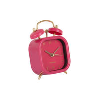 WECKER Metallic Glam 7.5/7.5/11.4 cm - Pink, Kunststoff (7.5/11.4/7.5cm) - Karlsson