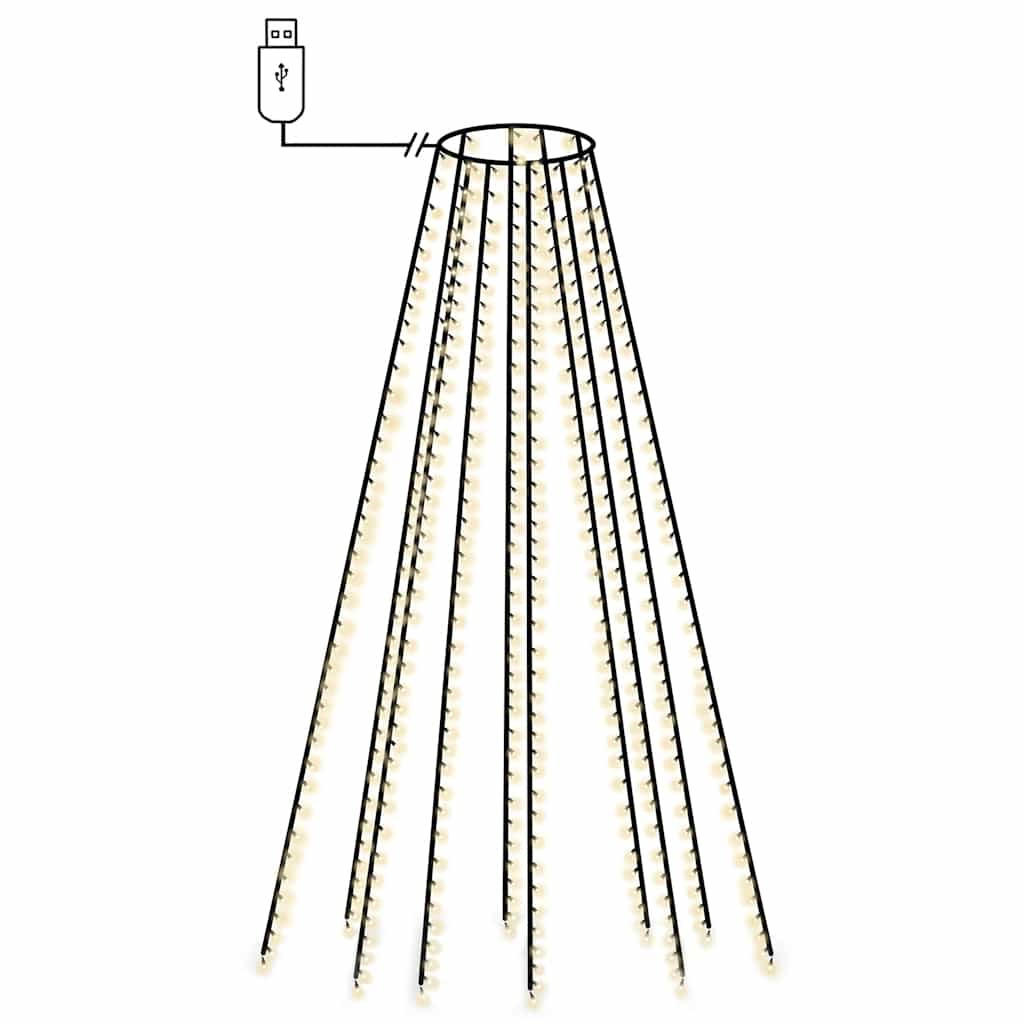 WEIHNACHTSBAUM-BELEUCHTUNG 500 Leds Kaltweiss 500 Cm - Weiß, Kunststoff (11/11/500cm) - vidaXL
