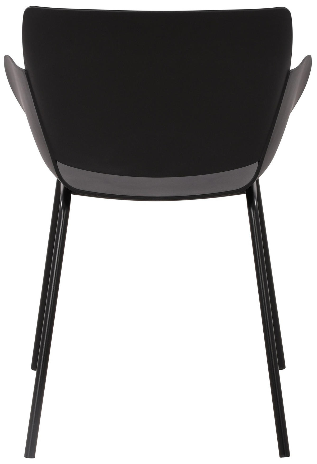 STUHL Kunststoff Schwarz - Schwarz, Kunststoff/Metall (58/80/54cm) - CLP
