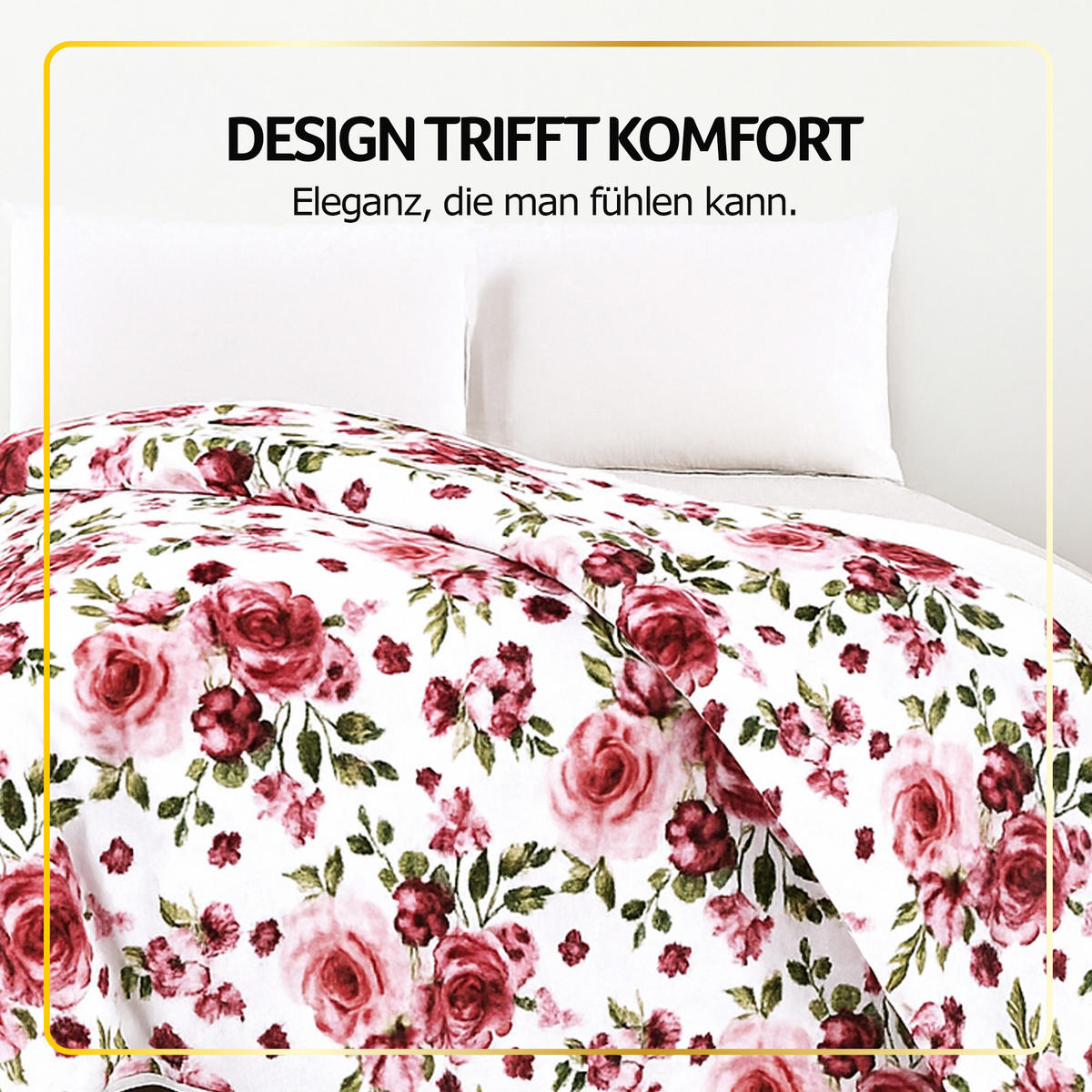 KUSCHELDECKE XXL 240x200 cm Rosen-Motiv Weiß - Weiß, Textil (200/240cm) - Bestlivings