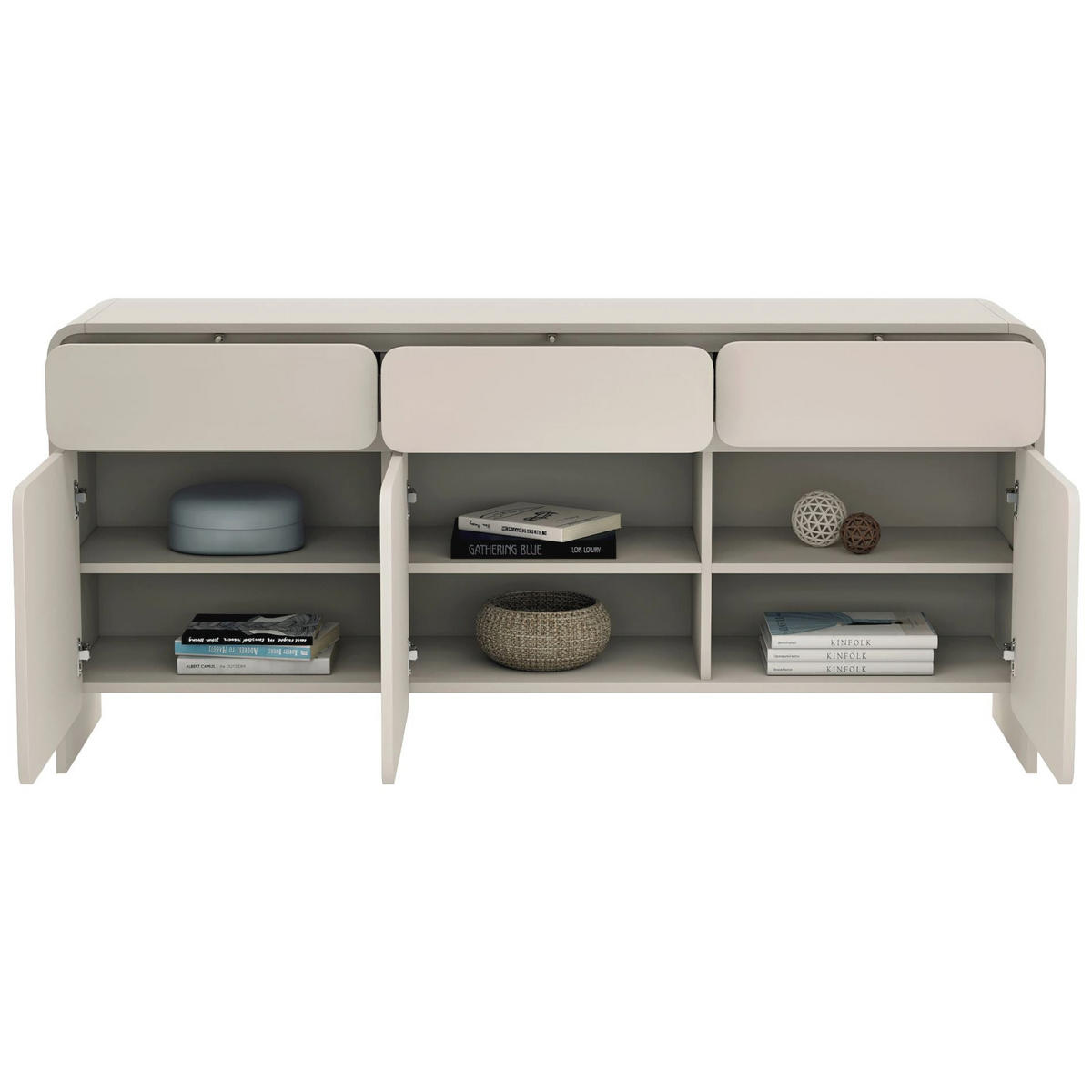 KOMODA Lummo kašmírovo sivá 156 cm - taupe, kompozitné drevo (156/72.5/39cm) - Selsey