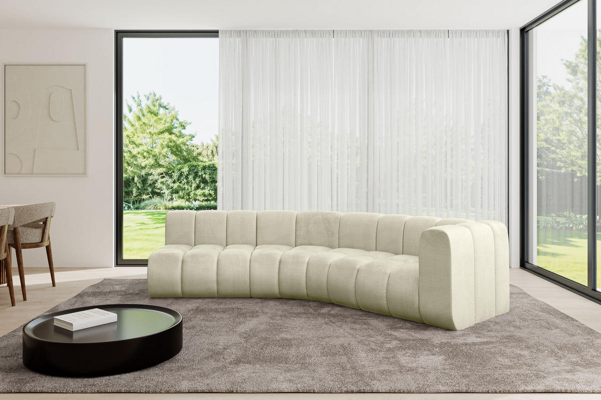ECKSOFA modulares Sofa Karex-L1 - 308x194x70 cm Beige - Beige, Holzwerkstoff/Textil (308/194cm) - ALTDECOR