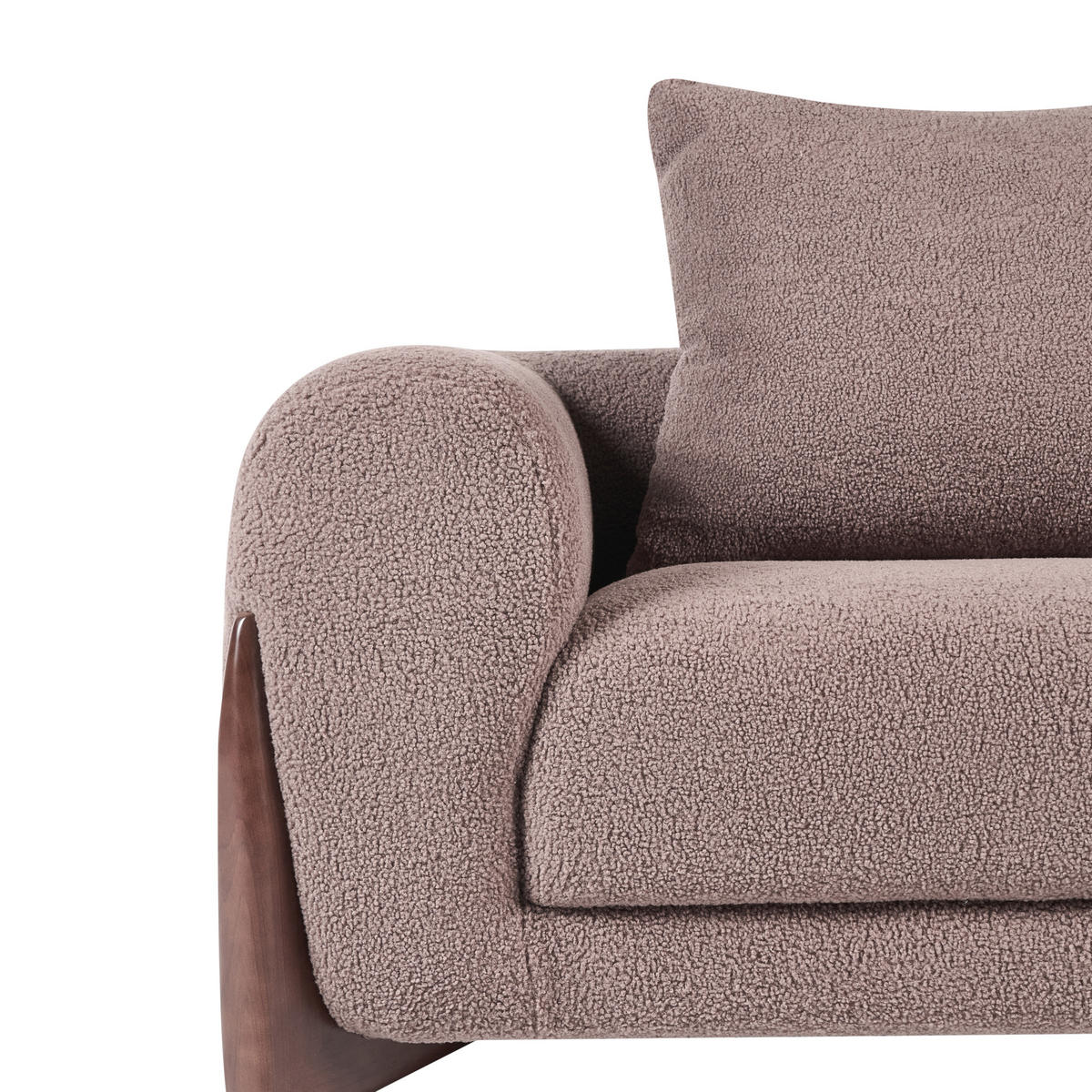 2-SITZER-SOFA Bouclé Braun Vinliden - Braun, Textil (180/62/87cm) - Beliani