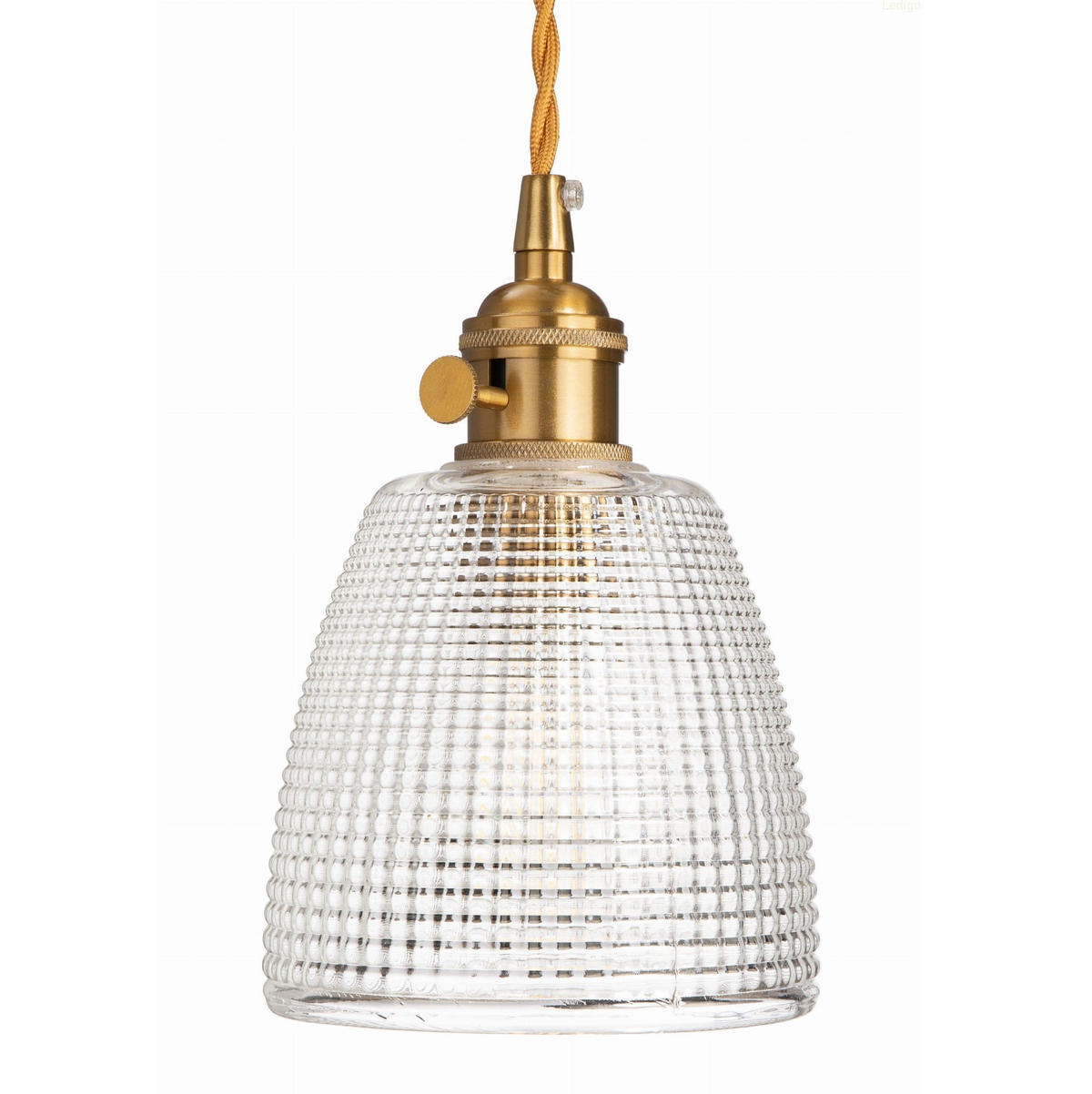 PENDELLEUCHTE Paris - Transparent/Goldfarben, Glas/Metall (12/12/110cm) - kiki design