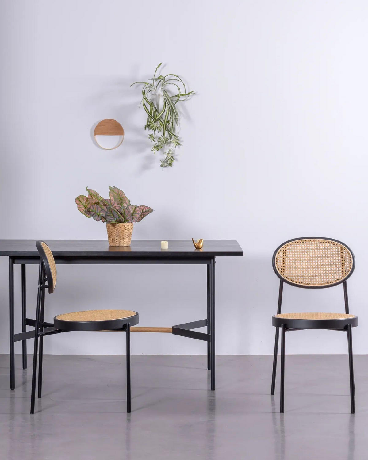 STUHL Naturmaterialien Schwarz - Schwarz, Naturmaterialien (45/84/53cm) - Nest Dream