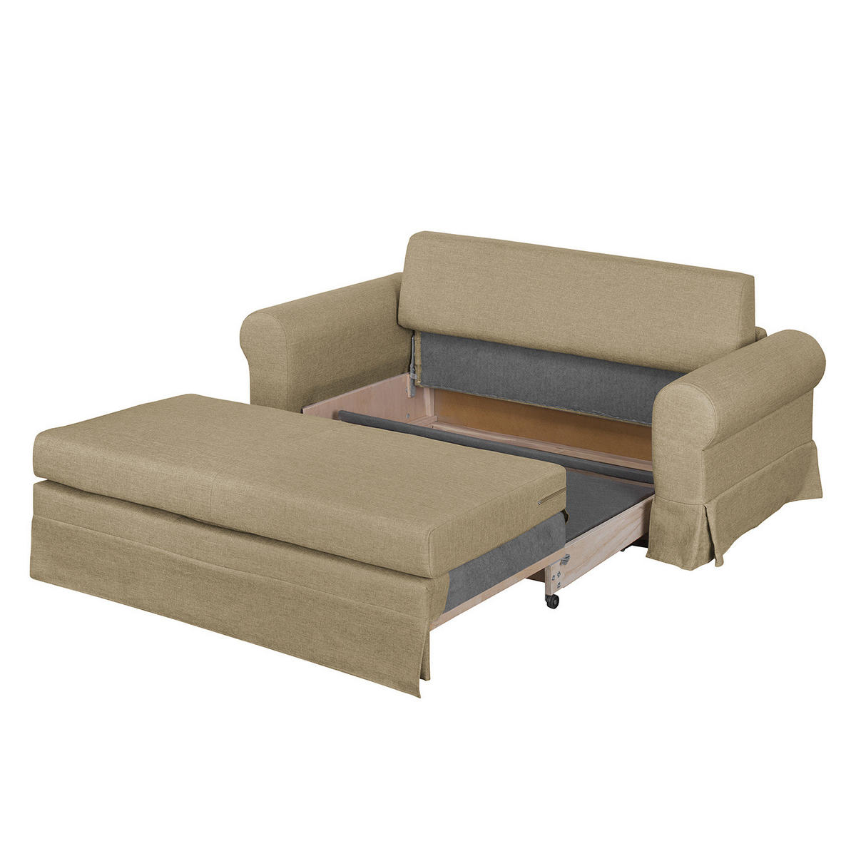 SCHLAFSOFA mit Husse - Beige, Textil (185/90/90cm) - home24