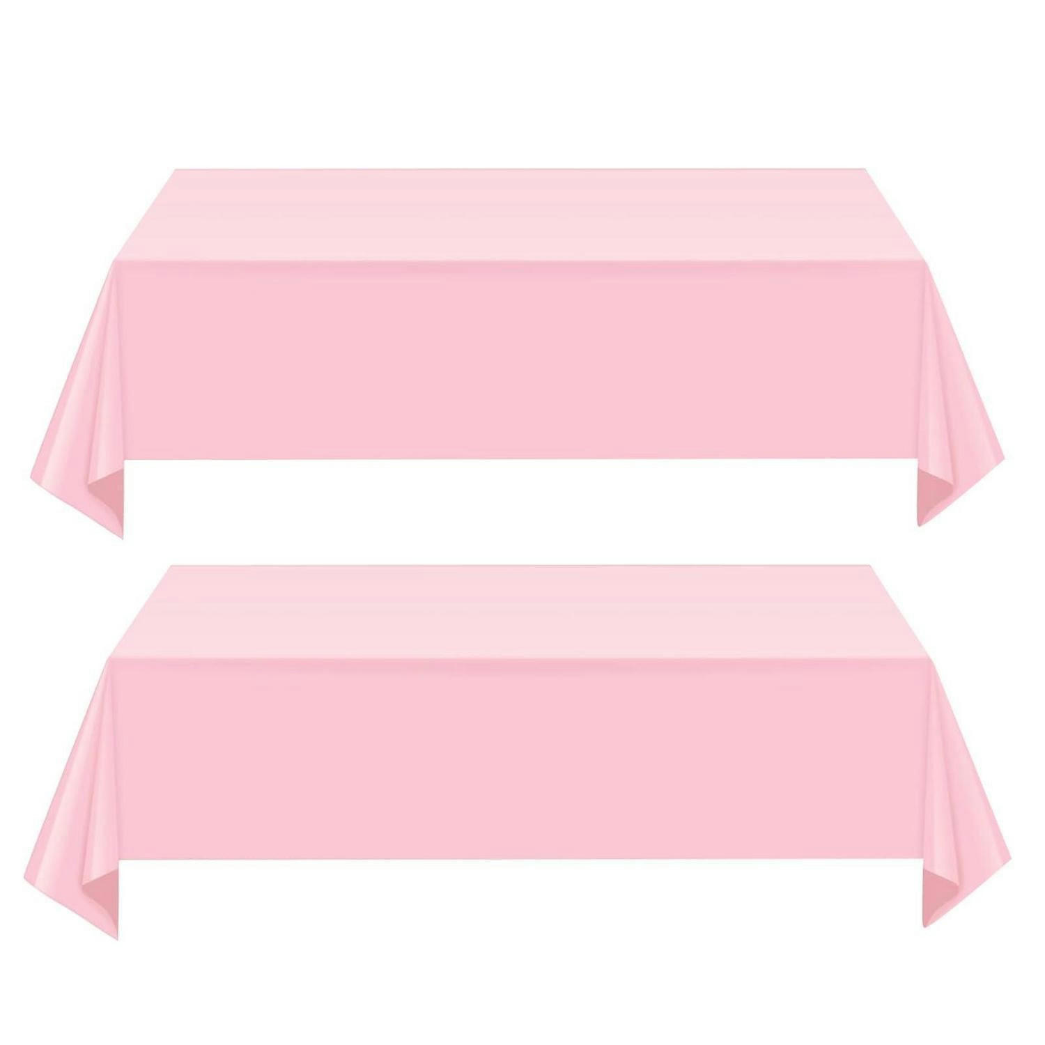 TISCHDECKE 2-teiliges Set 137 x 274 cm Rosa Einweg Wasserdicht - Rosa, Kunststoff (274/137/1.5cm)