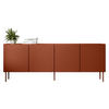 SIDEBOARD Rafael 200 4D - Rot, Holzwerkstoff/Metall (200/76/40cm) - MIRJAN24