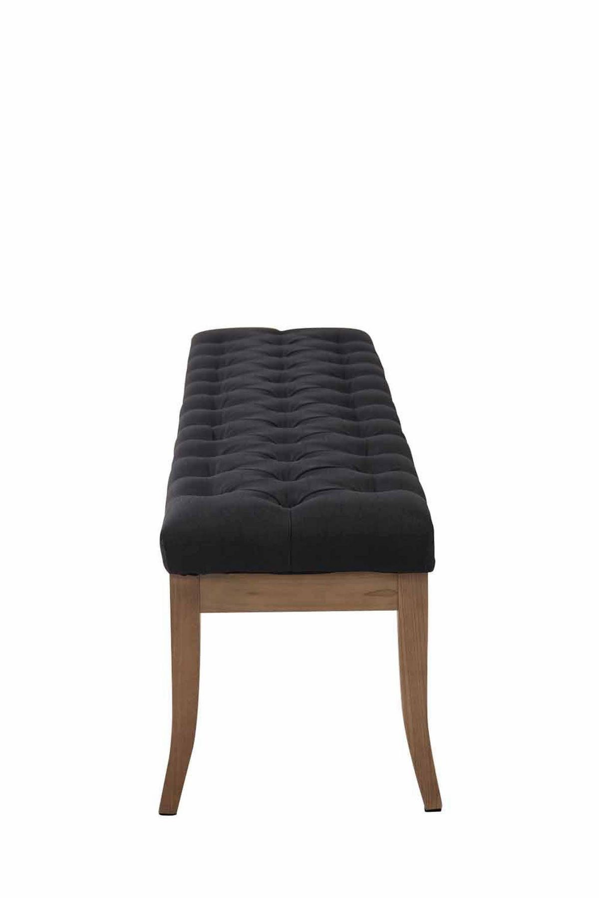 SITZBANK 150/38 cm Stoff schwarz - Schwarz/Naturfarben, Holz/Textil (150/46/38cm) - CLP