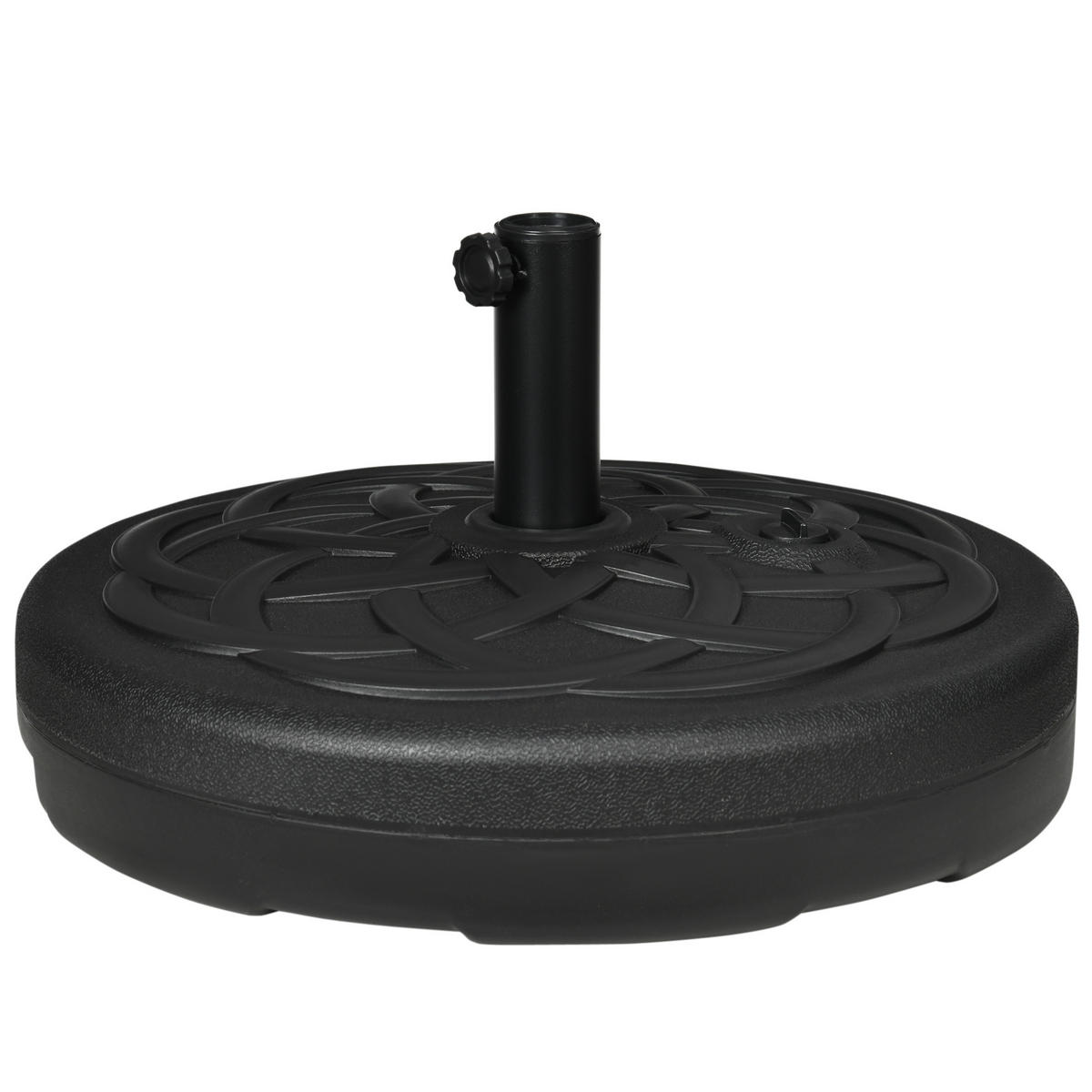 SONNENSCHIRMSTÄNDER Schwarz befüllbar Ø 56 cm - Schwarz, Metall (56/56cm) - PANGIVO
