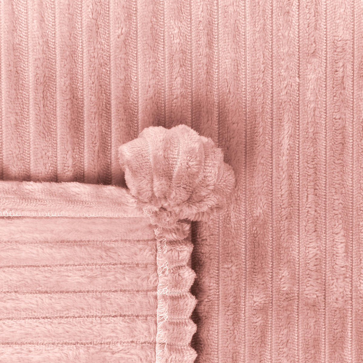 DECKE Rosa Kaweri 150/200 cm - Pink, Textil (150/200cm) - Beliani