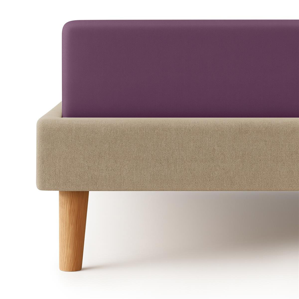 JERSEY-SPANNBETTLAKEN 180x200 - 200x200 cm, Bettlaken aus 100% Baumwolle mit Rundum-Gummizug, Spannbetttuch Violett - Violett, Textil (200/200cm) - Carpe Sonno