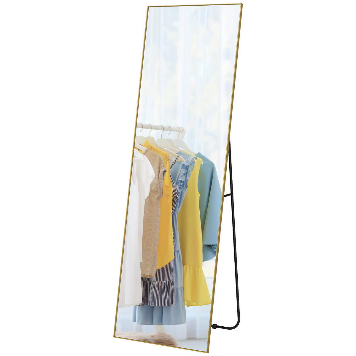 STANDSPIEGEL DE-17926 50x160 cm mit 3-in-1 Nutzung Gold - Goldfarben, Glas (50/160/4cm) - ComfortXL