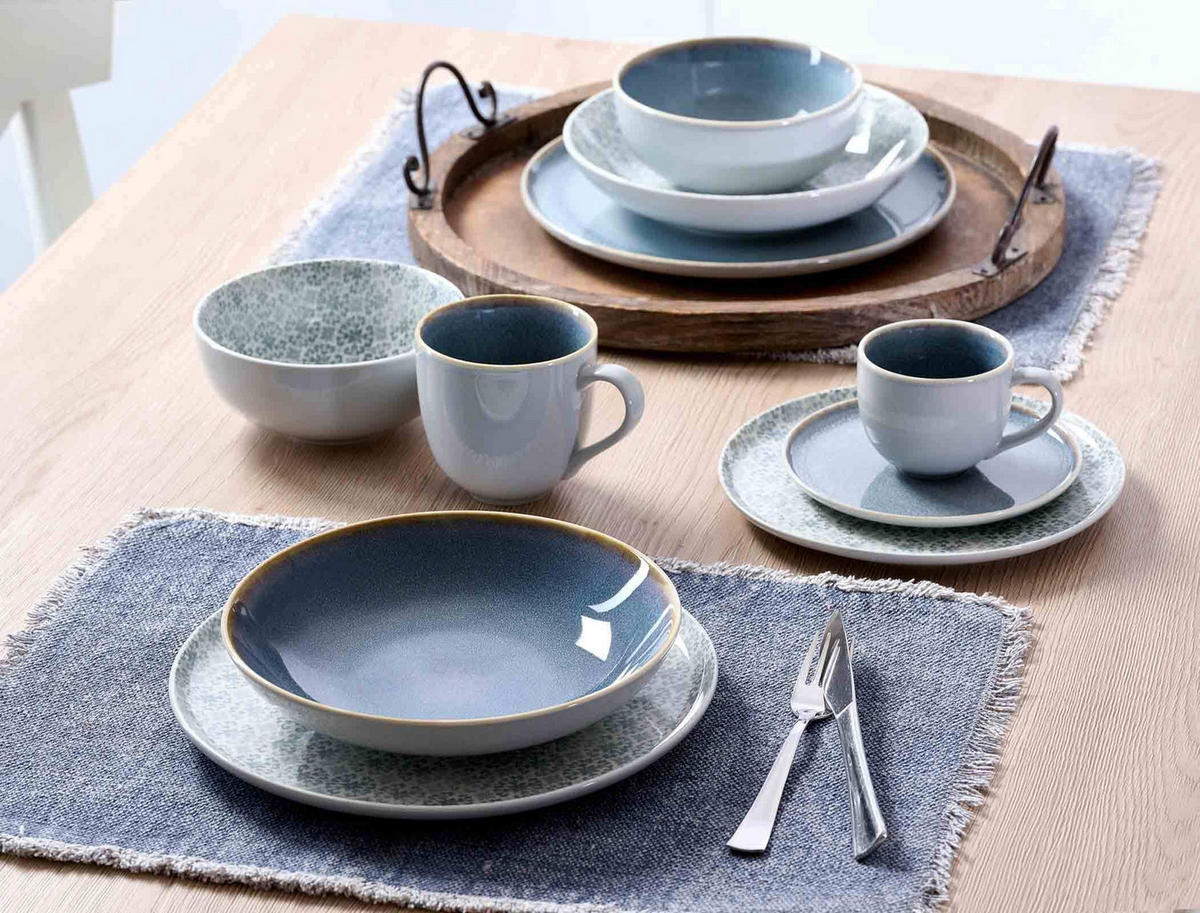 SUPPENTELLER Skagen Stone grau ø 21,5 cm 6er Set - Grau, Keramik (21.5cm) - Ritzenhoff Breker