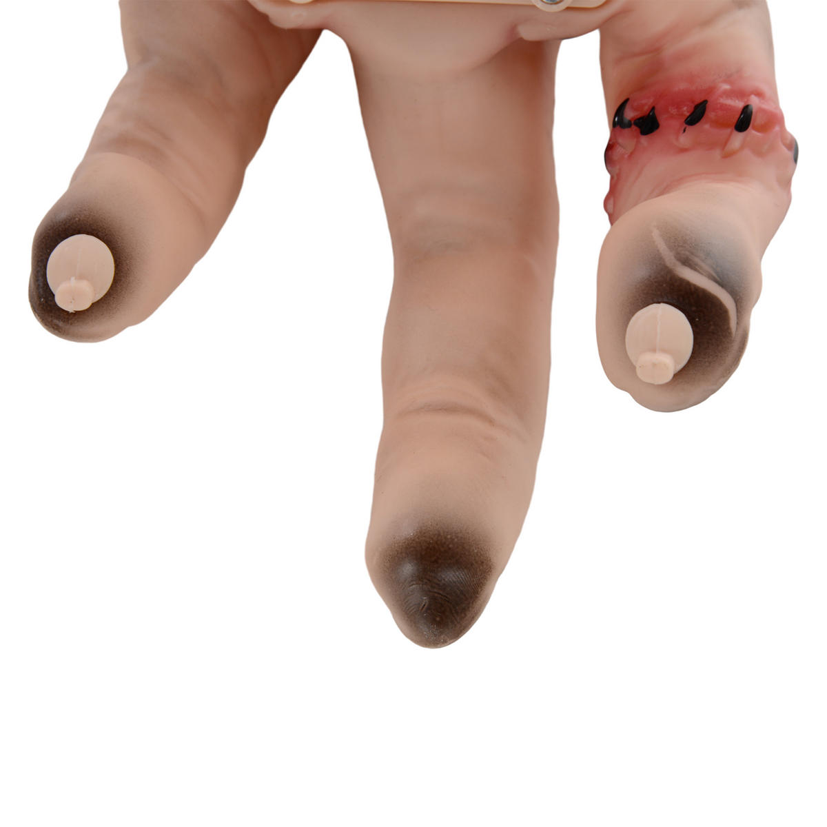 HALLOWEEN DECORATIONS 21cm Realistisches Narbes Händchen mit Aktion-und Soundfunktion - Rot, Kunststoff (15/21/18cm) - HOMCOM