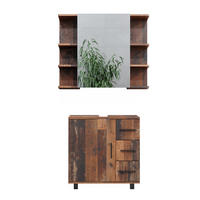 BADMÖBEL-SET Ilias Eiche rustikal 2 Teile - Wildeiche, Holzwerkstoff (60/60.8/33cm) - Vicco