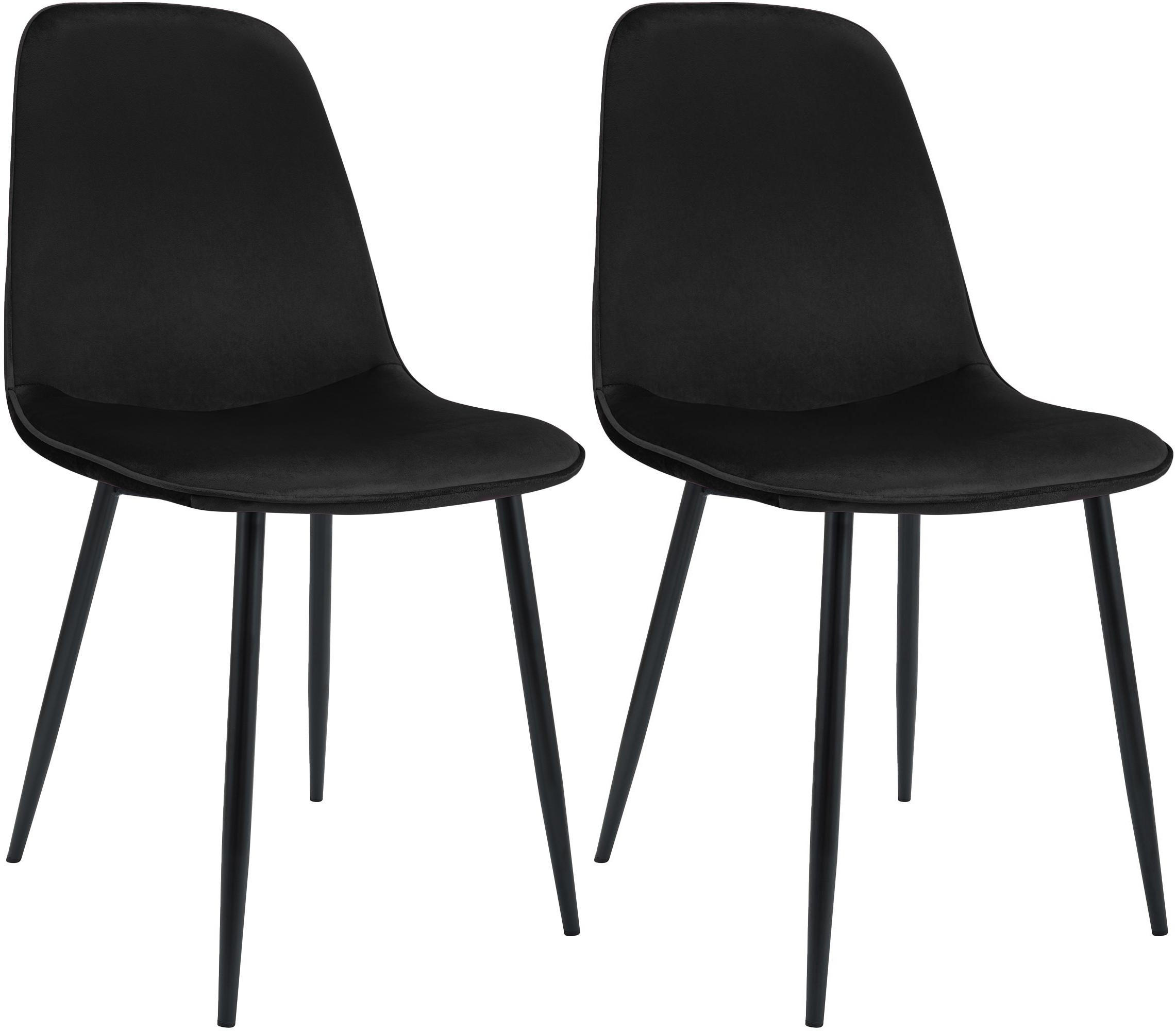 ESSZIMMERSTUHL Maryam 2er Set 88x45x54 cm schwarz - Schwarz, Textil (45/88/54cm) - furnicato