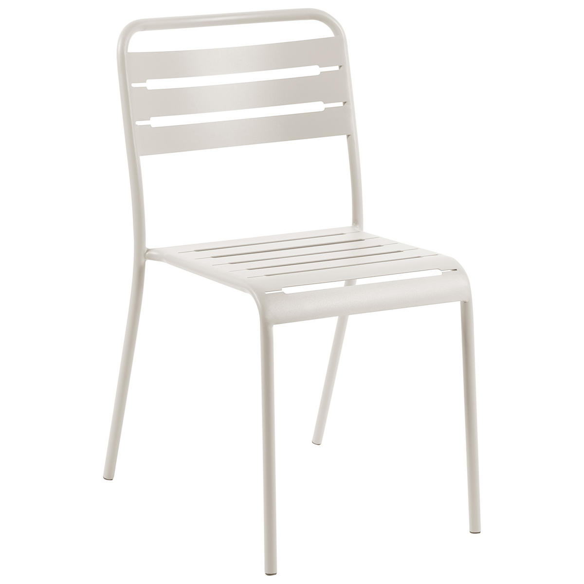 GARTENSTUHL 2er-Set Metall Hellbeige Lefkada - Beige, Metall (38/80/54cm) - Beliani