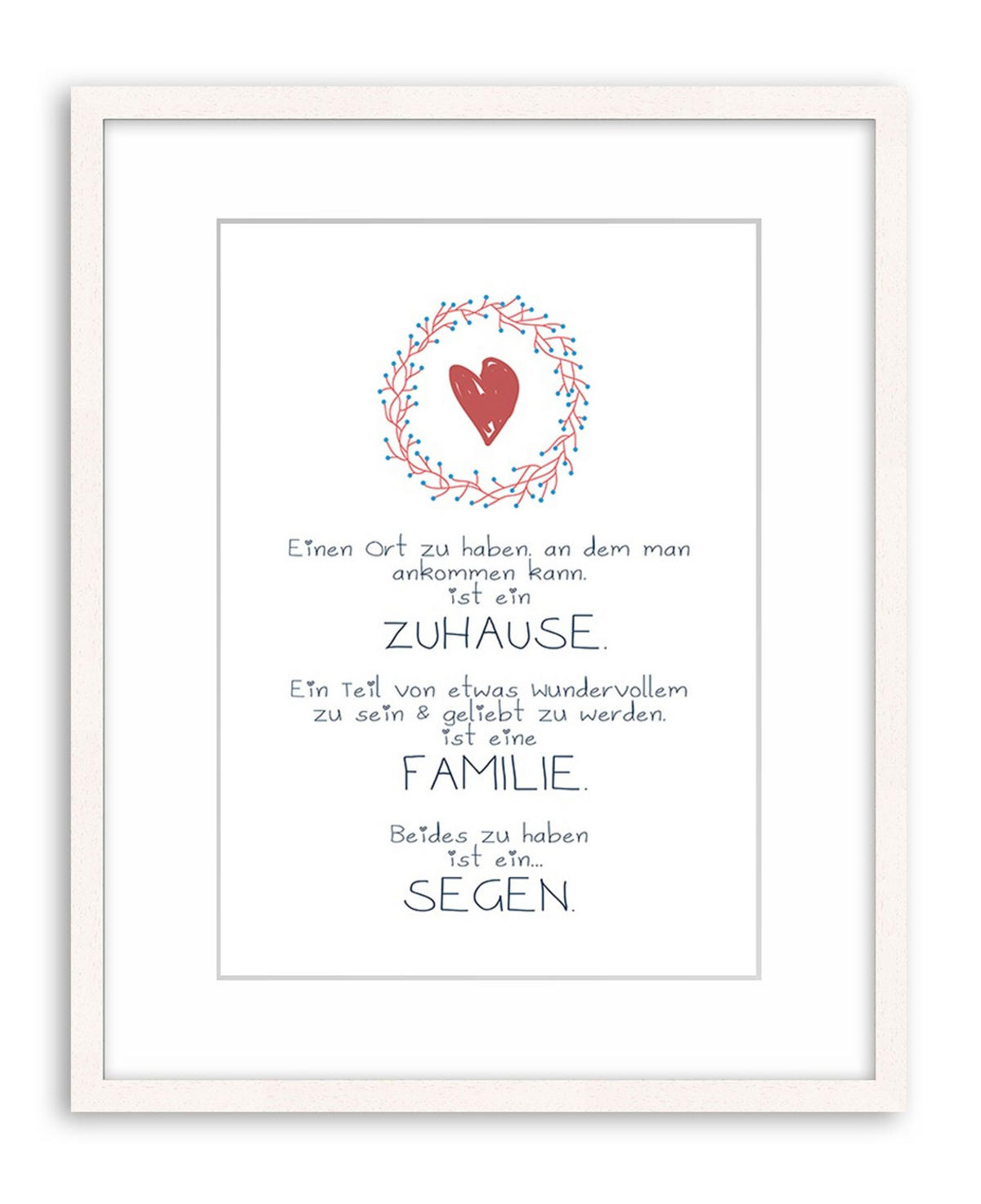 POSTER DIN A4 21x29,7 cm Spruch Familie Zuhause - Weiß, Papier (21/29.7/2cm) - artissimo