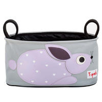 KINDERWAGENTASCHE - Motiv: Kaninchen - Grau, Textil (32/16/12cm) - 3Sprouts