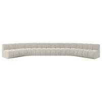 WOHNLANDSCHAFT modulares Sofa Montra-U2 - 581x174x70 cm Creme - Hellgrau/Creme, Holzwerkstoff/Textil (581/70/174cm) - ALTDECOR