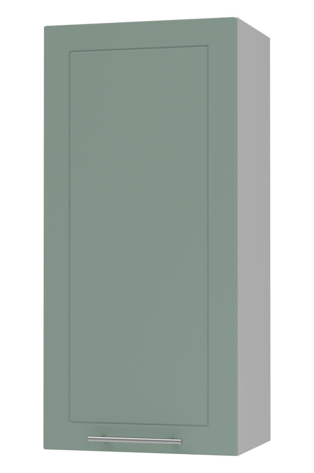 KÜCHENHÄNGESCHRANK Kvantum W4/45 Mint Matt / Grau Matt 45 / 32,5 / 96cm - Grau/Mintgrün, Holz/Holzwerkstoff (45/96/32.5cm) - Feldmann-Wohnen
