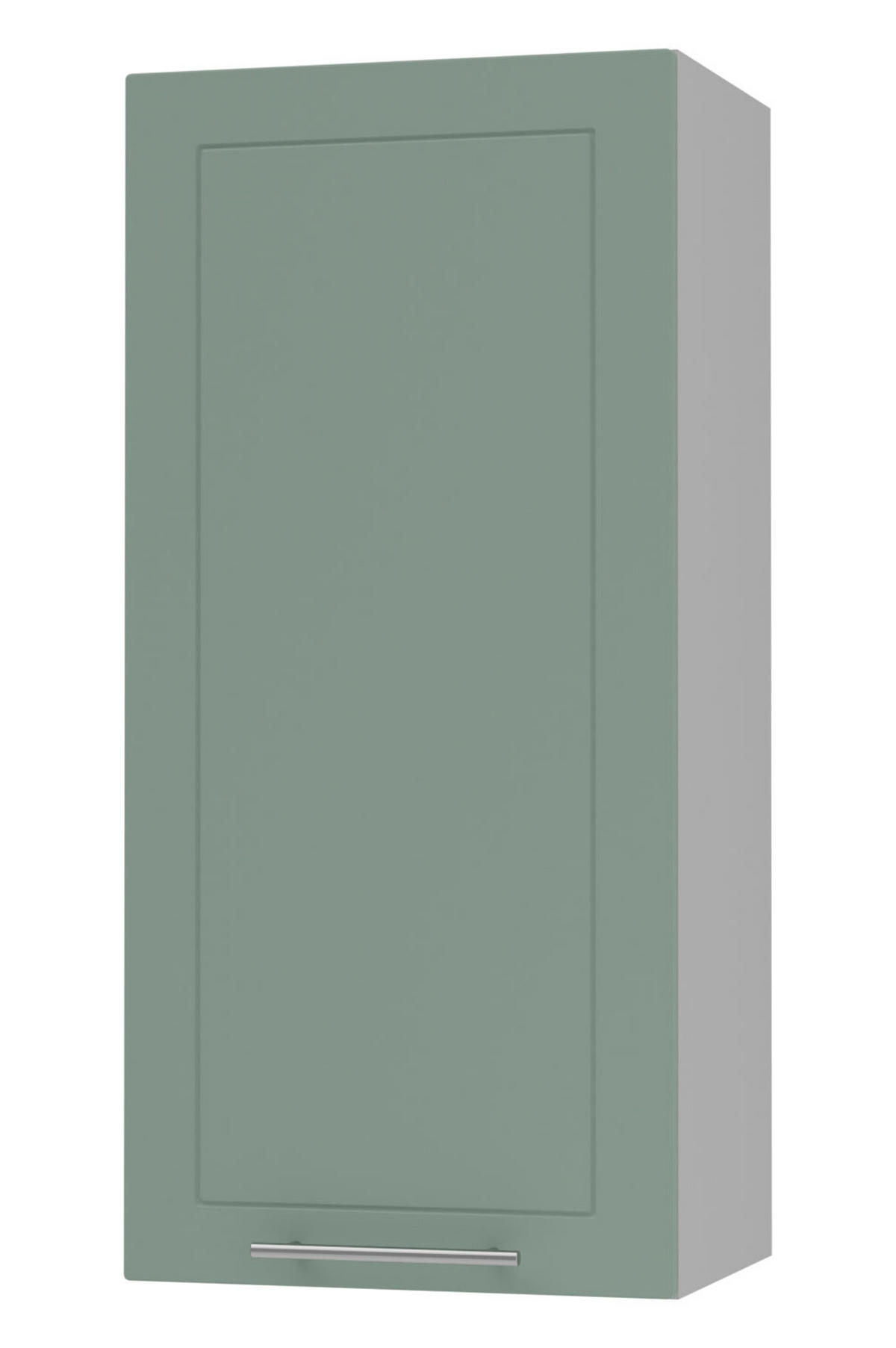 KÜCHENHÄNGESCHRANK Kvantum W4/45 Mint Matt / Grau Matt 45 / 32,5 / 96cm - Grau/Mintgrün, Holz/Holzwerkstoff (45/96/32.5cm) - Feldmann-Wohnen