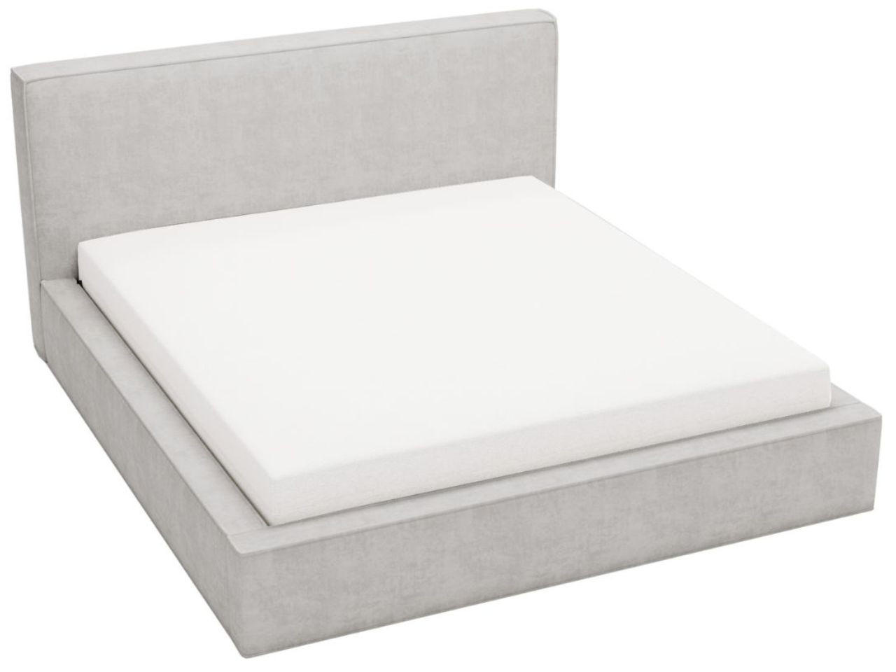 POLSTERBETT Monaco 140x200 Hellgrau - Hellgrau, Textil (140/200cm) - Graingold
