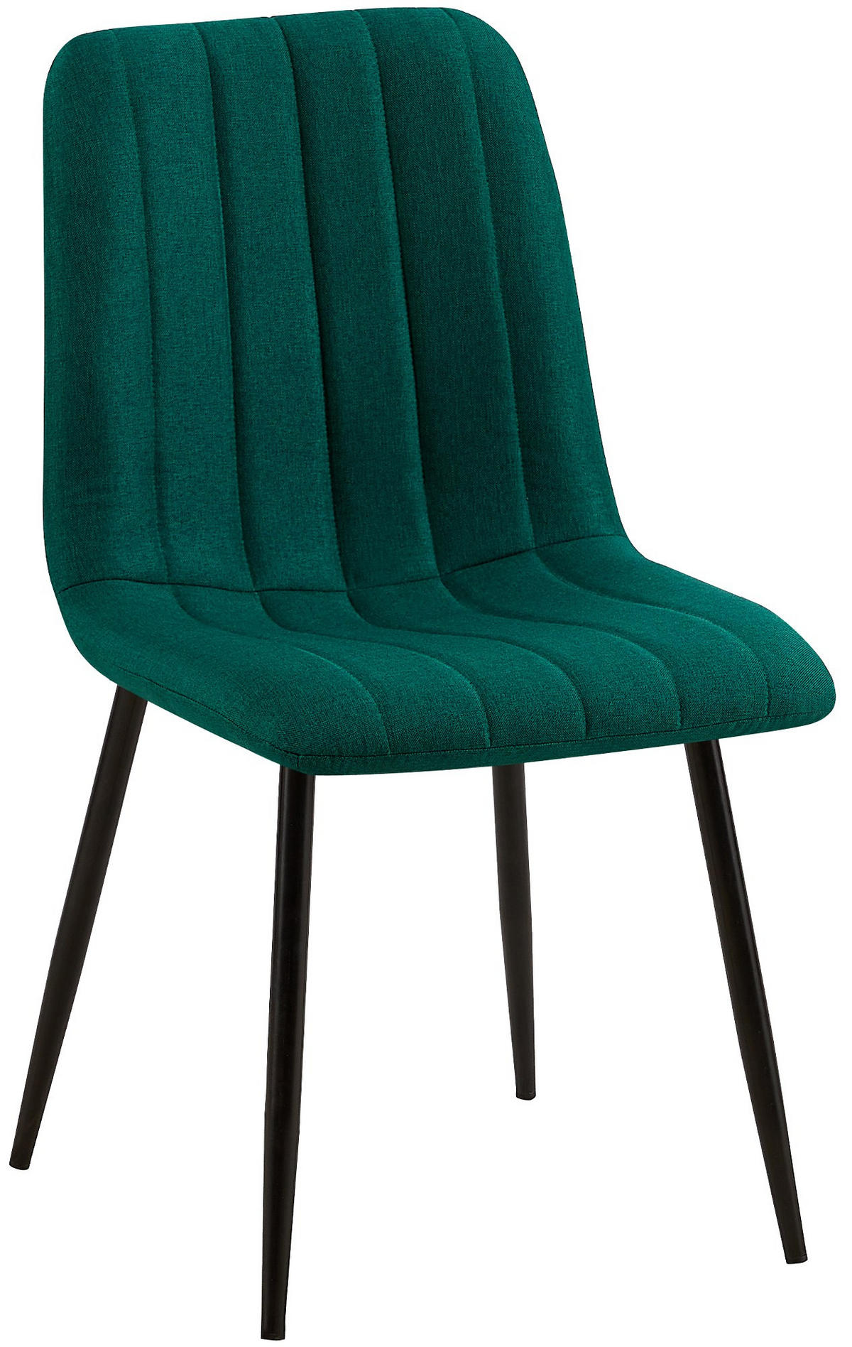 STUHL Stoff Dunkelgrün - Dunkelgrün/Schwarz, Textil/Metall (45/88/53cm) - CLP