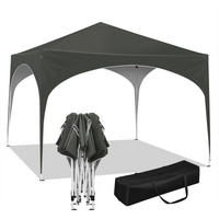 GARTENPAVILLON 3x3 m Metall+Oxford, Grau - Grau, Metall (300/260/300cm) - Kaket
