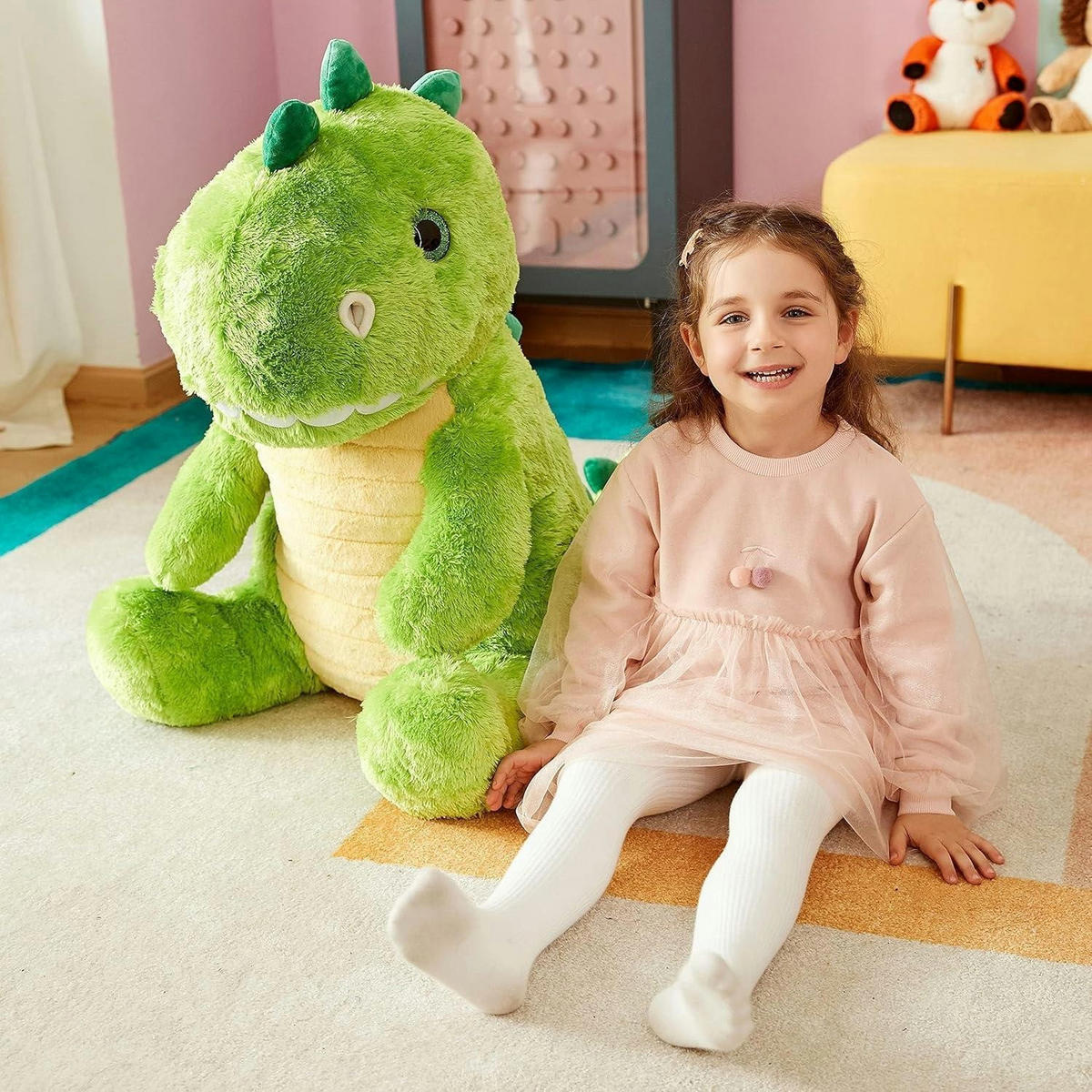 STOFFTIER Dinosaurier 60 cm - Grün, Textil (38/60cm)