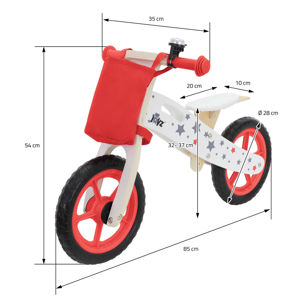 Thumbnail - Xxxl Laufrad, Rot, Holz, 54 cm, Freizeit, Sport & Fitness, Fahrräder, Kinderfahrräder